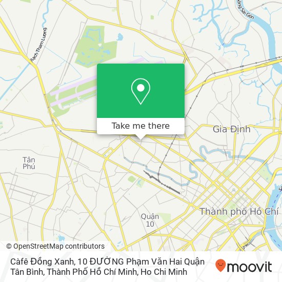 Càfê Đồng Xanh, 10 ĐƯỜNG Phạm Văn Hai Quận Tân Bình, Thành Phố Hồ Chí Minh map