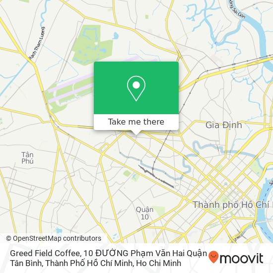 Greed Field Coffee, 10 ĐƯỜNG Phạm Văn Hai Quận Tân Bình, Thành Phố Hồ Chí Minh map