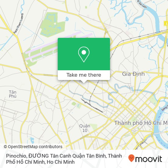 Pinochio, ĐƯỜNG Tân Canh Quận Tân Bình, Thành Phố Hồ Chí Minh map