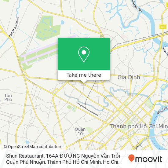 Shun Restaurant, 164A ĐƯỜNG Nguyễn Văn Trỗi Quận Phú Nhuận, Thành Phố Hồ Chí Minh map