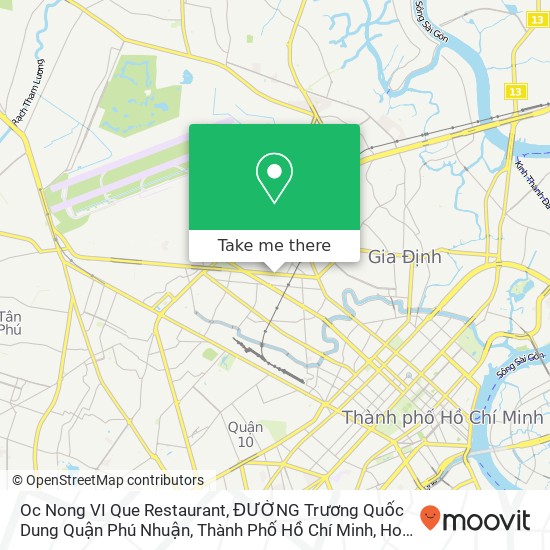 Oc Nong VI Que Restaurant, ĐƯỜNG Trương Quốc Dung Quận Phú Nhuận, Thành Phố Hồ Chí Minh map