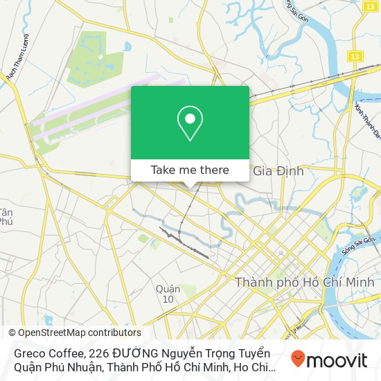 Greco Coffee, 226 ĐƯỜNG Nguyễn Trọng Tuyển Quận Phú Nhuận, Thành Phố Hồ Chí Minh map