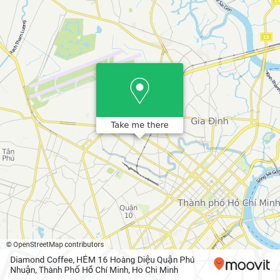 Diamond Coffee, HẺM 16 Hoàng Diệu Quận Phú Nhuận, Thành Phố Hồ Chí Minh map