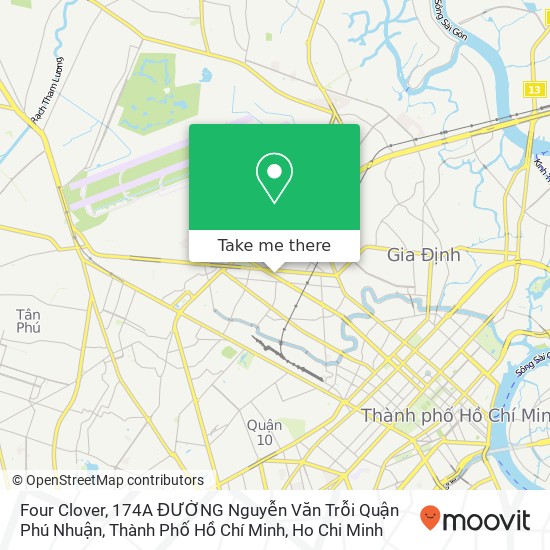 Four Clover, 174A ĐƯỜNG Nguyễn Văn Trỗi Quận Phú Nhuận, Thành Phố Hồ Chí Minh map