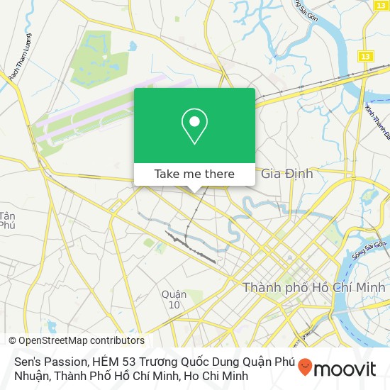 Sen's Passion, HẺM 53 Trương Quốc Dung Quận Phú Nhuận, Thành Phố Hồ Chí Minh map