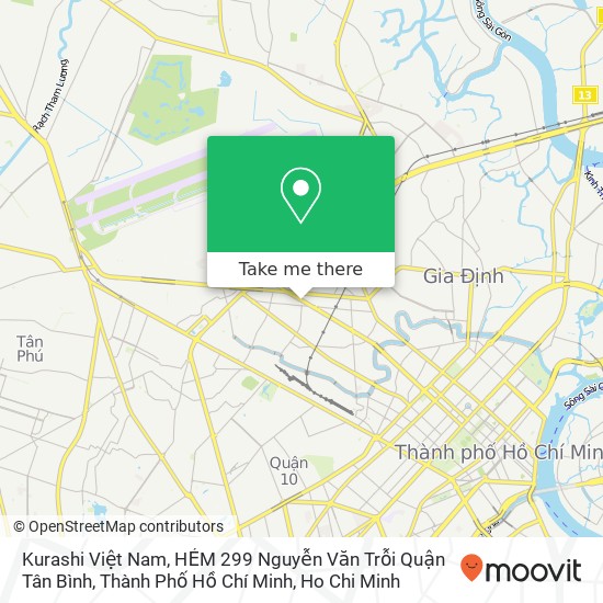 Kurashi Việt Nam, HẺM 299 Nguyễn Văn Trỗi Quận Tân Bình, Thành Phố Hồ Chí Minh map