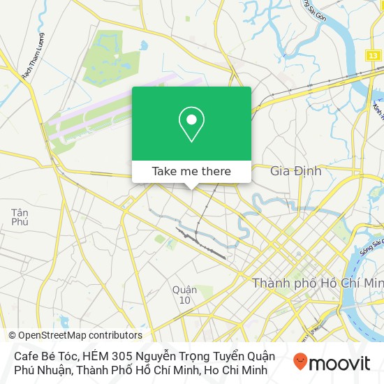 Cafe Bé Tóc, HẺM 305 Nguyễn Trọng Tuyển Quận Phú Nhuận, Thành Phố Hồ Chí Minh map