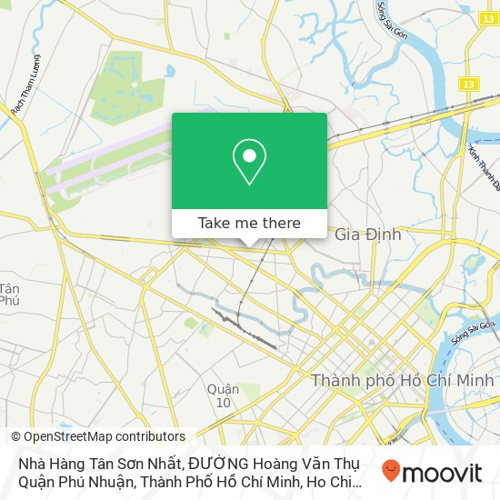 Nhà Hàng Tân Sơn Nhất, ĐƯỜNG Hoàng Văn Thụ Quận Phú Nhuận, Thành Phố Hồ Chí Minh map