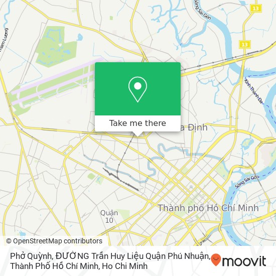 Phở Quỳnh, ĐƯỜNG Trần Huy Liệu Quận Phú Nhuận, Thành Phố Hồ Chí Minh map