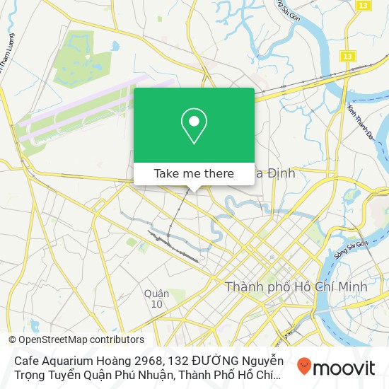 Cafe Aquarium Hoàng 2968, 132 ĐƯỜNG Nguyễn Trọng Tuyển Quận Phú Nhuận, Thành Phố Hồ Chí Minh map