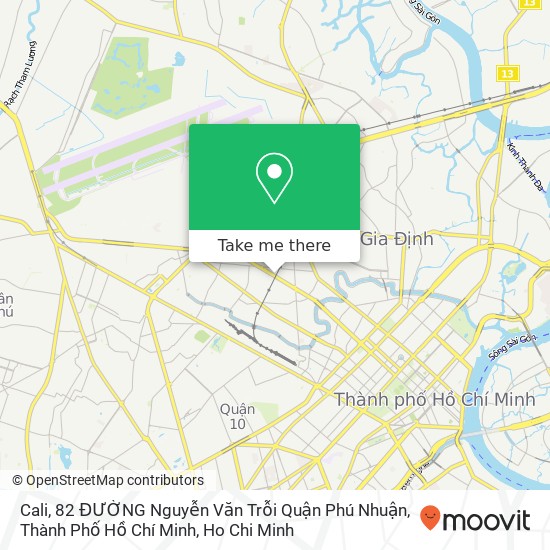 Cali, 82 ĐƯỜNG Nguyễn Văn Trỗi Quận Phú Nhuận, Thành Phố Hồ Chí Minh map