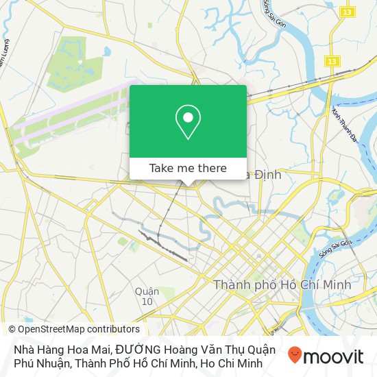 Nhà Hàng Hoa Mai, ĐƯỜNG Hoàng Văn Thụ Quận Phú Nhuận, Thành Phố Hồ Chí Minh map