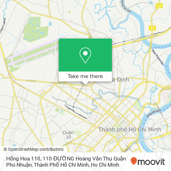 Hồng Hoa 110, 110 ĐƯỜNG Hoàng Văn Thụ Quận Phú Nhuận, Thành Phố Hồ Chí Minh map