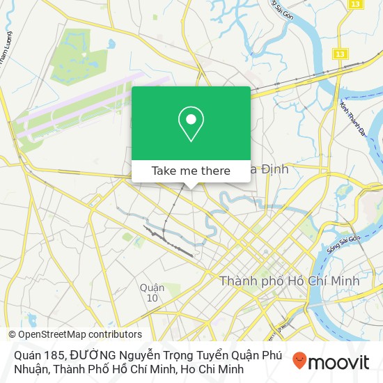 Quán 185, ĐƯỜNG Nguyễn Trọng Tuyển Quận Phú Nhuận, Thành Phố Hồ Chí Minh map
