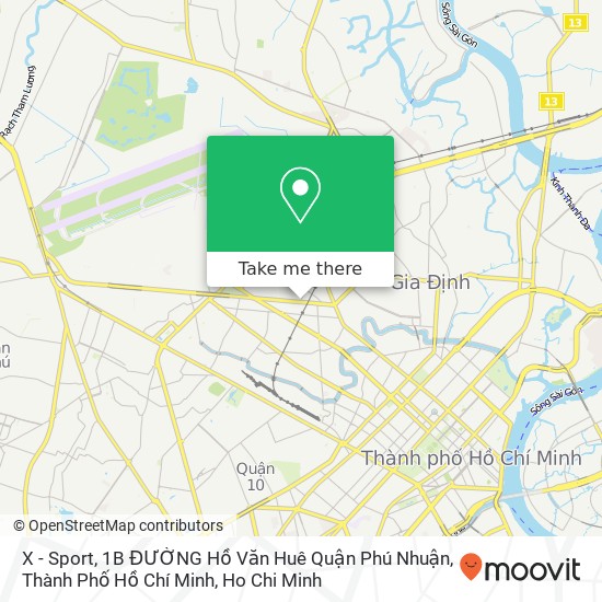 X - Sport, 1B ĐƯỜNG Hồ Văn Huê Quận Phú Nhuận, Thành Phố Hồ Chí Minh map