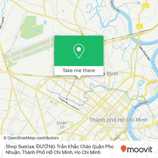 Shop Sunrise, ĐƯỜNG Trần Khắc Chân Quận Phú Nhuận, Thành Phố Hồ Chí Minh map