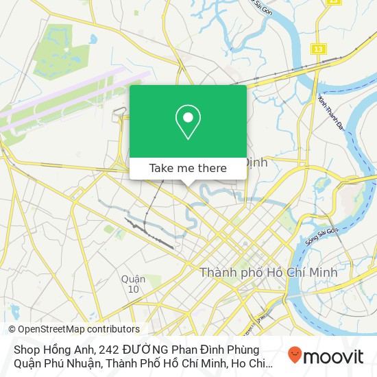 Shop Hồng Anh, 242 ĐƯỜNG Phan Đình Phùng Quận Phú Nhuận, Thành Phố Hồ Chí Minh map