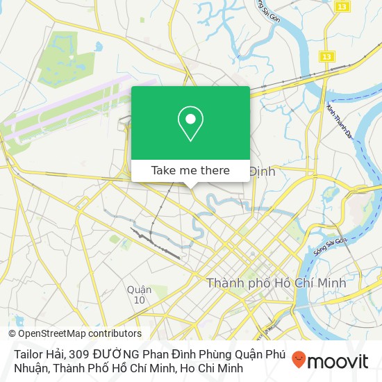 Tailor Hải, 309 ĐƯỜNG Phan Đình Phùng Quận Phú Nhuận, Thành Phố Hồ Chí Minh map