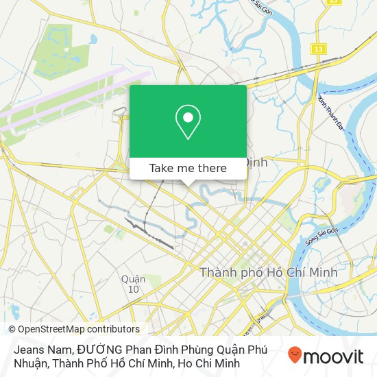 Jeans Nam, ĐƯỜNG Phan Đình Phùng Quận Phú Nhuận, Thành Phố Hồ Chí Minh map