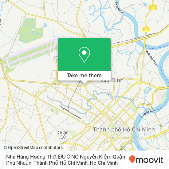 Nhà Hàng Hoàng Thơ, ĐƯỜNG Nguyễn Kiệm Quận Phú Nhuận, Thành Phố Hồ Chí Minh map