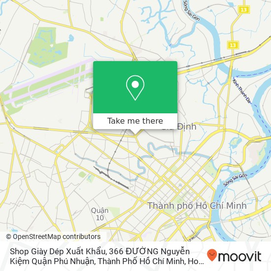 Shop Giày Dép Xuất Khẩu, 366 ĐƯỜNG Nguyễn Kiệm Quận Phú Nhuận, Thành Phố Hồ Chí Minh map
