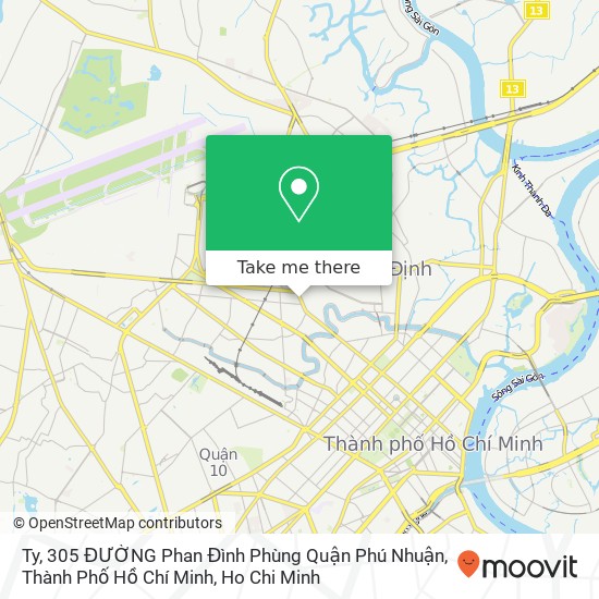Ty, 305 ĐƯỜNG Phan Đình Phùng Quận Phú Nhuận, Thành Phố Hồ Chí Minh map