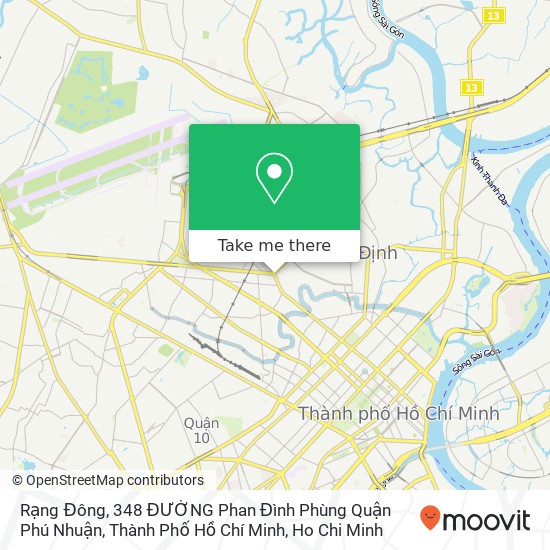 Rạng Đông, 348 ĐƯỜNG Phan Đình Phùng Quận Phú Nhuận, Thành Phố Hồ Chí Minh map