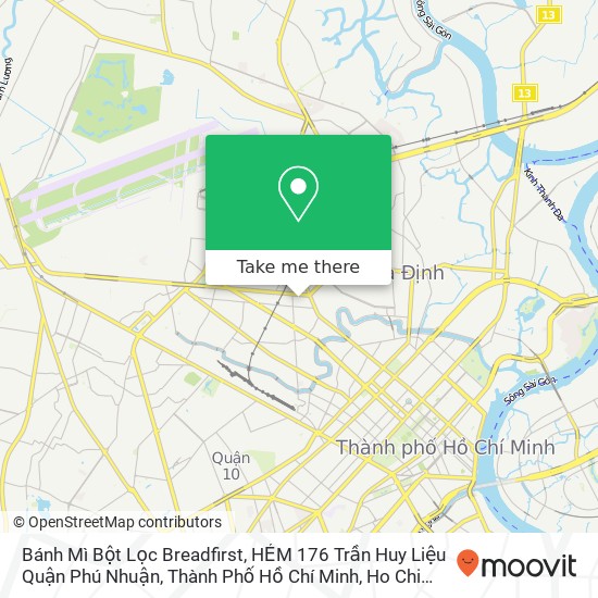 Bánh Mì Bột Lọc Breadfirst, HẺM 176 Trần Huy Liệu Quận Phú Nhuận, Thành Phố Hồ Chí Minh map