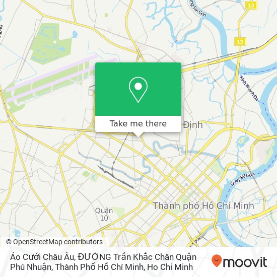 Áo Cưới Châu Âu, ĐƯỜNG Trần Khắc Chân Quận Phú Nhuận, Thành Phố Hồ Chí Minh map