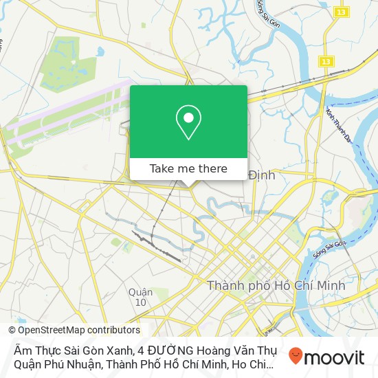 Ẩm Thực Sài Gòn Xanh, 4 ĐƯỜNG Hoàng Văn Thụ Quận Phú Nhuận, Thành Phố Hồ Chí Minh map