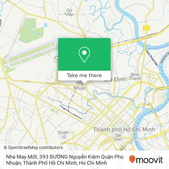 Nhà May Mốt, 393 ĐƯỜNG Nguyễn Kiệm Quận Phú Nhuận, Thành Phố Hồ Chí Minh map