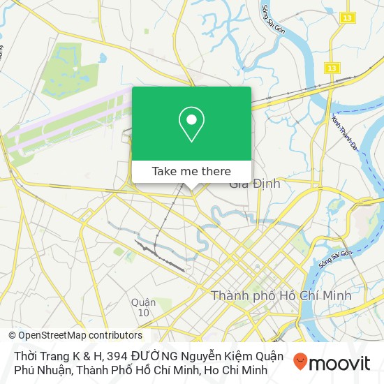 Thời Trang K & H, 394 ĐƯỜNG Nguyễn Kiệm Quận Phú Nhuận, Thành Phố Hồ Chí Minh map