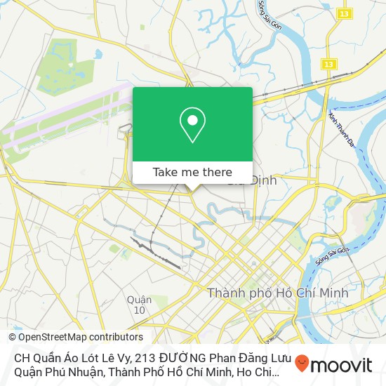 CH Quần Áo Lót Lê Vy, 213 ĐƯỜNG Phan Đăng Lưu Quận Phú Nhuận, Thành Phố Hồ Chí Minh map