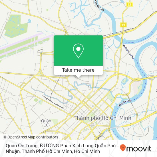 Quán Ốc Trang, ĐƯỜNG Phan Xích Long Quận Phú Nhuận, Thành Phố Hồ Chí Minh map