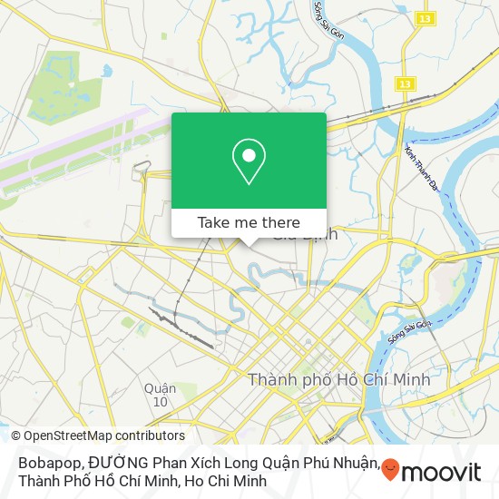 Bobapop, ĐƯỜNG Phan Xích Long Quận Phú Nhuận, Thành Phố Hồ Chí Minh map