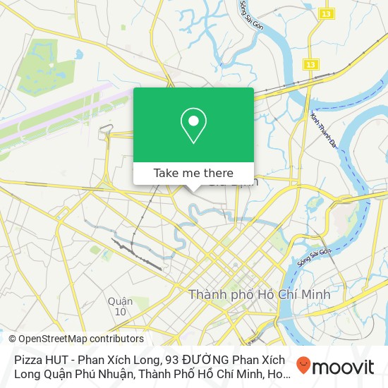 Pizza HUT - Phan Xích Long, 93 ĐƯỜNG Phan Xích Long Quận Phú Nhuận, Thành Phố Hồ Chí Minh map