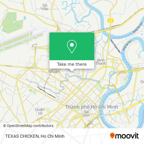 TEXAS CHICKEN map