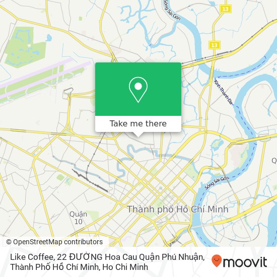 Like Coffee, 22 ĐƯỜNG Hoa Cau Quận Phú Nhuận, Thành Phố Hồ Chí Minh map