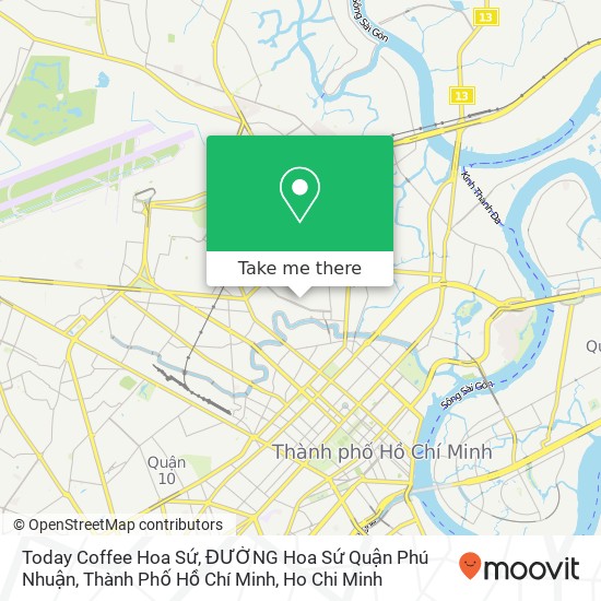 Today Coffee Hoa Sứ, ĐƯỜNG Hoa Sứ Quận Phú Nhuận, Thành Phố Hồ Chí Minh map