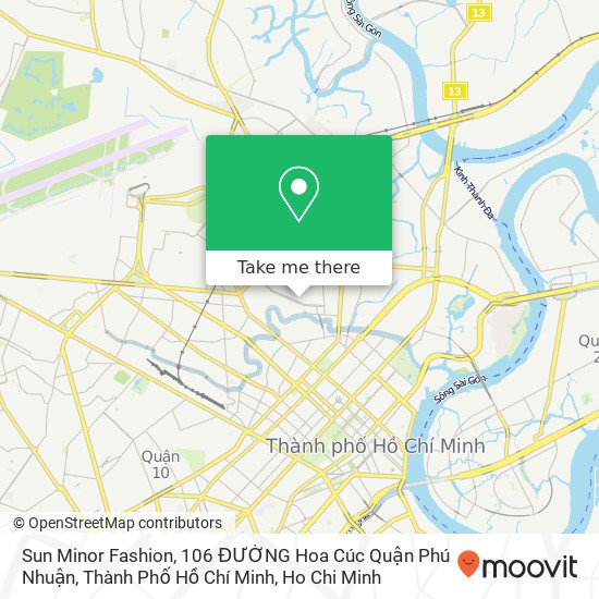 Sun Minor Fashion, 106 ĐƯỜNG Hoa Cúc Quận Phú Nhuận, Thành Phố Hồ Chí Minh map