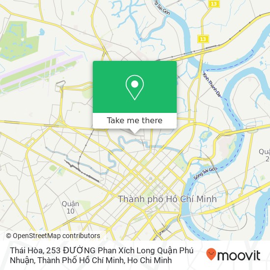 Thái Hòa, 253 ĐƯỜNG Phan Xích Long Quận Phú Nhuận, Thành Phố Hồ Chí Minh map