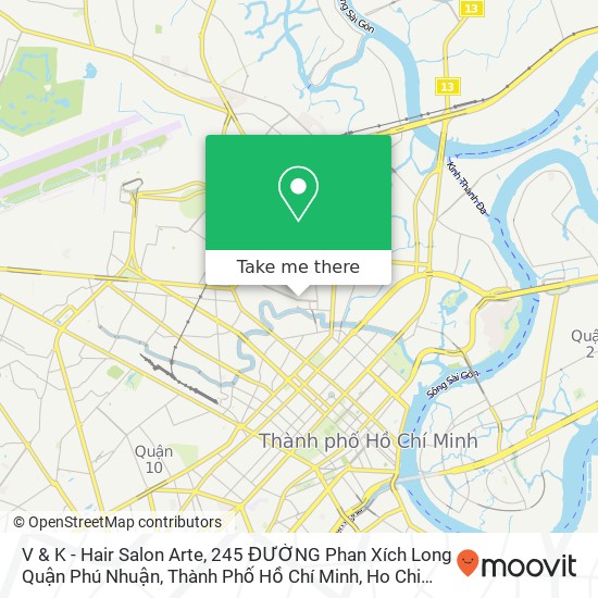 V & K - Hair Salon Arte, 245 ĐƯỜNG Phan Xích Long Quận Phú Nhuận, Thành Phố Hồ Chí Minh map