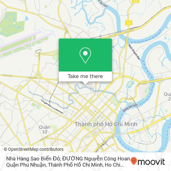 Nhà Hàng Sao Biển Đỏ, ĐƯỜNG Nguyễn Công Hoan Quận Phú Nhuận, Thành Phố Hồ Chí Minh map
