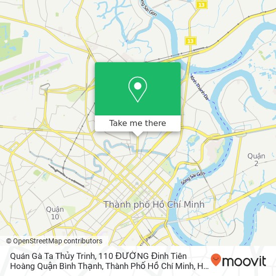 Quán Gà Ta Thủy Trinh, 110 ĐƯỜNG Đinh Tiên Hoàng Quận Bình Thạnh, Thành Phố Hồ Chí Minh map