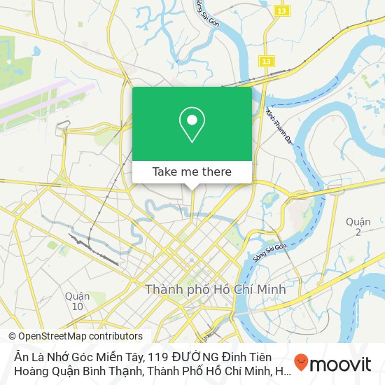 Ăn Là Nhớ Góc Miền Tây, 119 ĐƯỜNG Đinh Tiên Hoàng Quận Bình Thạnh, Thành Phố Hồ Chí Minh map