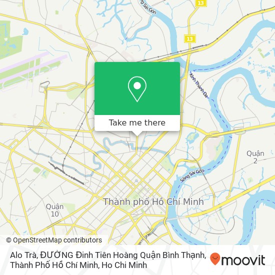 Alo Trà, ĐƯỜNG Đinh Tiên Hoàng Quận Bình Thạnh, Thành Phố Hồ Chí Minh map