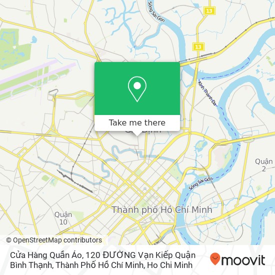 Cửa Hàng Quần Áo, 120 ĐƯỜNG Vạn Kiếp Quận Bình Thạnh, Thành Phố Hồ Chí Minh map