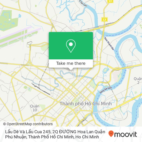 Lẩu Dê Và Lẩu Cua 245, 2Q ĐƯỜNG Hoa Lan Quận Phú Nhuận, Thành Phố Hồ Chí Minh map