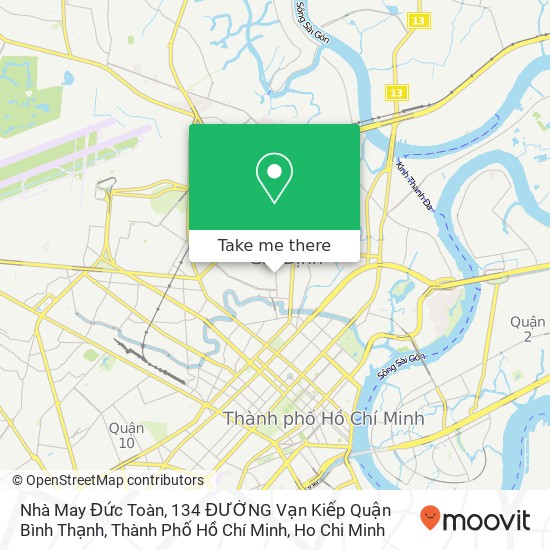 Nhà May Đức Toàn, 134 ĐƯỜNG Vạn Kiếp Quận Bình Thạnh, Thành Phố Hồ Chí Minh map