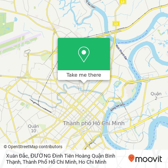 Xuân Ðắc, ĐƯỜNG Đinh Tiên Hoàng Quận Bình Thạnh, Thành Phố Hồ Chí Minh map